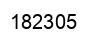 Number 182305 black image