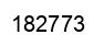 Number 182773 black image