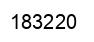 Number 183220 black image