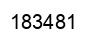 Number 183481 black image