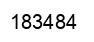 Number 183484 black image
