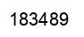 Number 183489 black image
