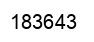Number 183643 black image