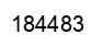Number 184483 black image