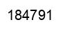 Number 184791 black image