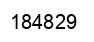 Number 184829 black image