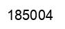 Number 185004 black image