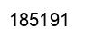 Number 185191 black image