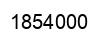 Number 1854000 black image
