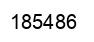 Number 185486 black image