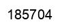 Number 185704 black image