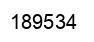 Number 189534 black image