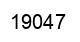 Number 19047 black image