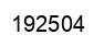 Number 192504 black image