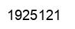 Number 1925121 black image