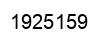 Number 1925159 black image