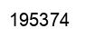 Number 195374 black image