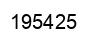 Number 195425 black image