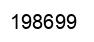 Number 198699 black image