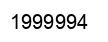 Number 1999994 black image