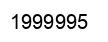 Number 1999995 black image