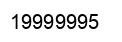 Number 19999995 black image