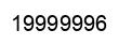 Number 19999996 black image