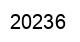 Número 20236 imagen negro
