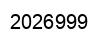Number 2026999 black image