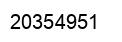 Number 20354951 black image