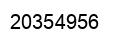Number 20354956 black image