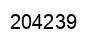 Number 204239 black image
