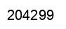 Number 204299 black image