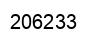 Number 206233 black image