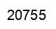 Number 20755 black image