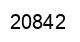 Number 20842 black image