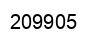 Number 209905 black image