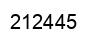 Number 212445 black image