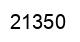Number 21350 black image