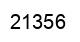 Number 21356 black image
