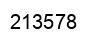 Number 213578 black image