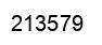 Number 213579 black image