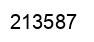 Number 213587 black image
