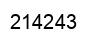 Number 214243 black image