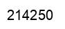 Number 214250 black image