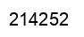 Number 214252 black image