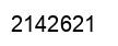 Number 2142621 black image