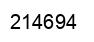 Number 214694 black image