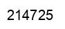 Number 214725 black image