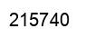 Number 215740 black image